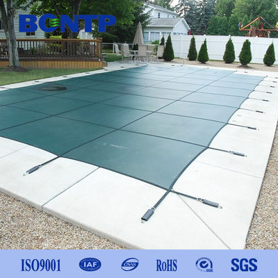 پوشش ایمنی استخر 18x36ft مستطیل زیرزمینی پوشش ایمنی استخر Green Mesh برای استخر شنا